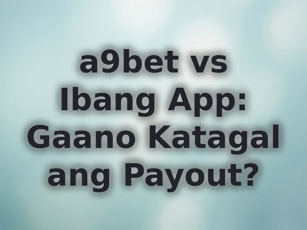 Payout times at a9bet